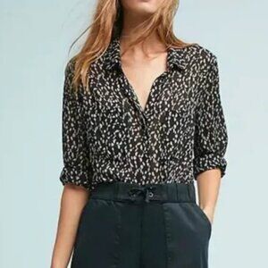 🚨 Anthropologie Cloth & Stone Spotted Lightweight Button Down Shirt